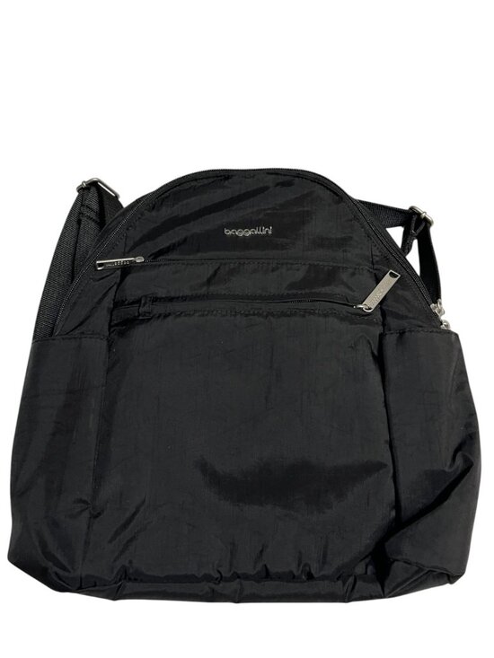 NWOT Baggallini Black Nylon Travel Backpack Purse RFID Lightweight Organizer main image 5